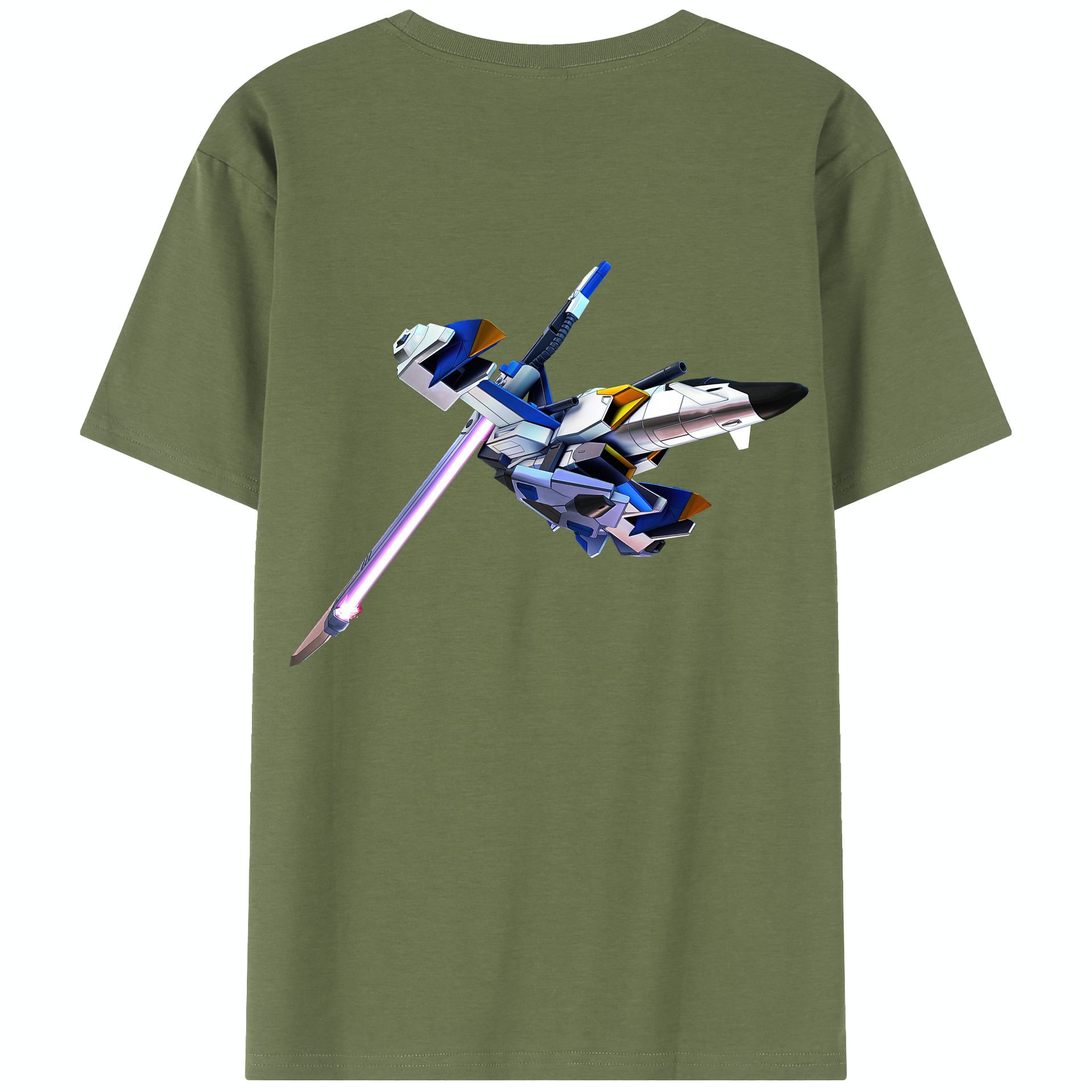 （画像用） 機動戦士ガンダム Mobile Suit Gundam 綿100％半袖Tシャツ（背面プリント）